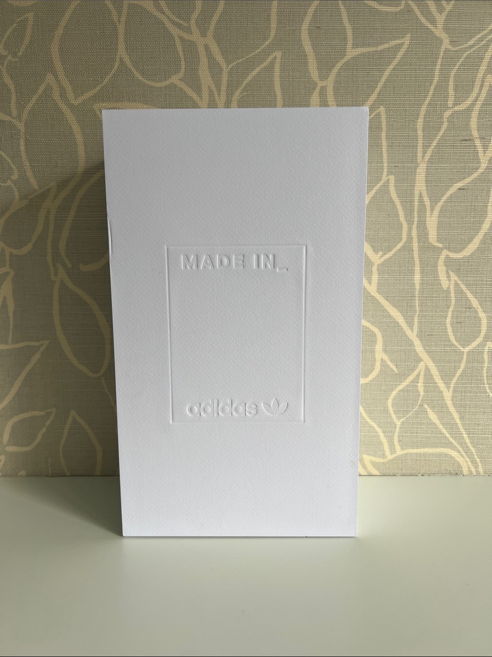 adidas White Embossed 'MADE IN' Empty Shoebox